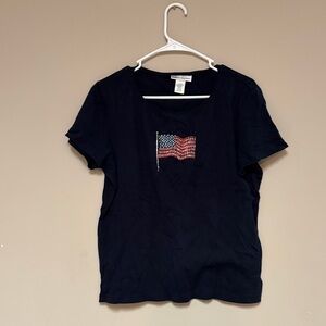 Rebecca Malone Navy Blue Top